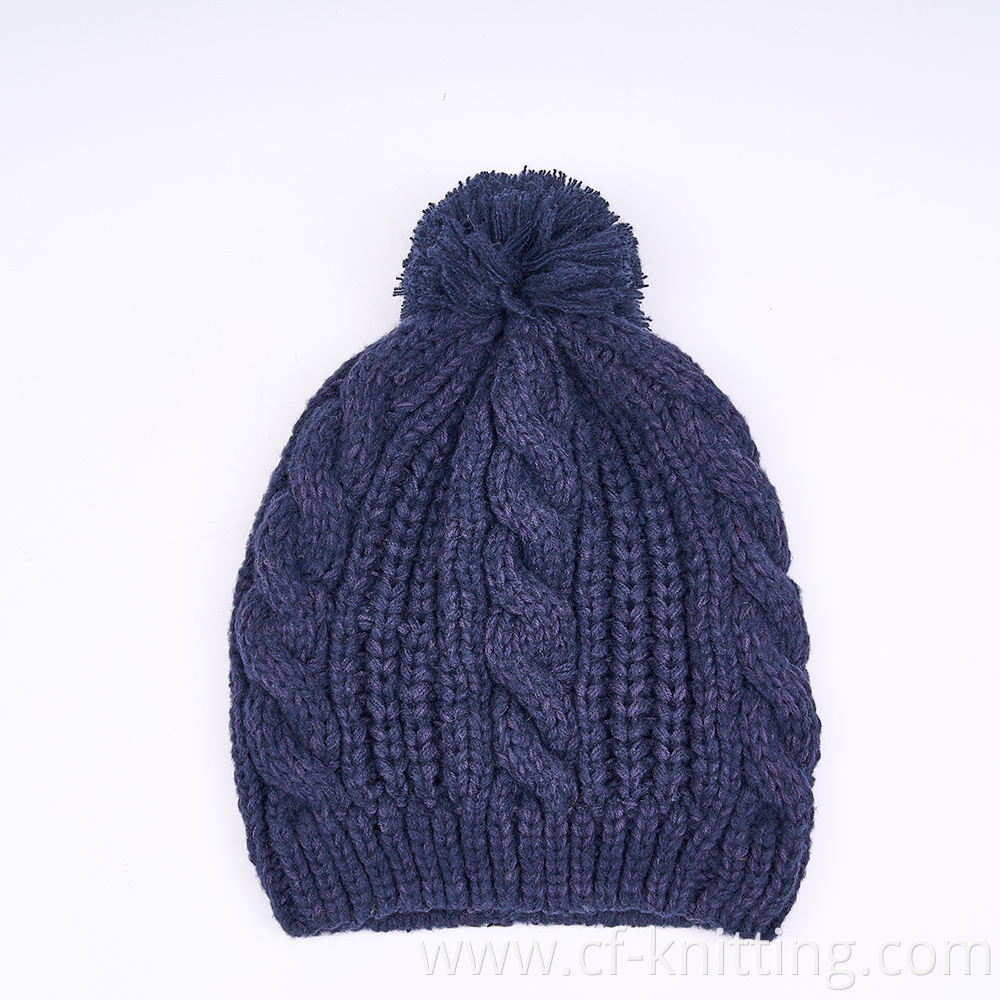 Winter warm knitted hat for adults